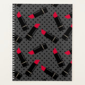 Rode lippenstift, retro planner (Voorkant)