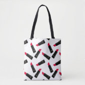 Rode lippenstift, retro tote bag (Voorkant)