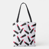 Rode lippenstift, retro tote bag (Achterkant)