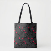 Rode lippenstift, retro tote bag (Voorkant)