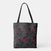 Rode lippenstift, retro tote bag (Achterkant)