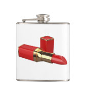 Rode lippenstiftfles heupfles (Voorkant)