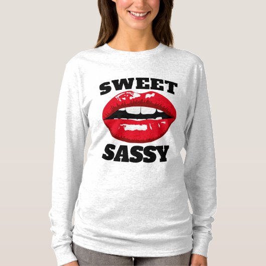 RODE LIPS-dames T-Shirts MET SWEET SASSY (Voorkant)