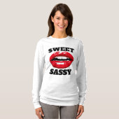 RODE LIPS-dames T-Shirts MET SWEET SASSY (Voorkant volledig)