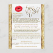 Rode Lips en Gold Damask instructies Flyer (Achterkant)