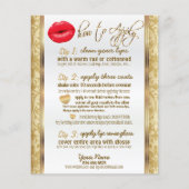 Rode Lips en Gold Damask instructies Flyer (Voorkant)