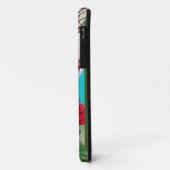 Rode lips en Rozen Peacock Abstract Case-Mate iPhone Case (Achterkant/links)