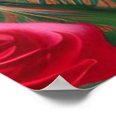 Rode lips en Rozen Peacock Abstract Poster (Hoek)