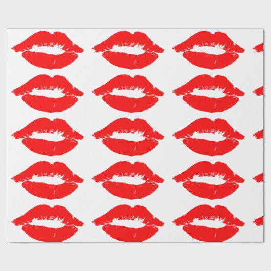 RODE LIPS KISS WRAPPING PAPIER (Vlak)
