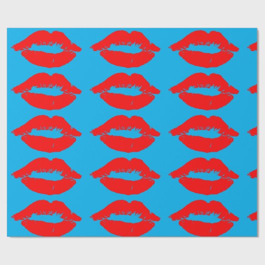RODE LIPS KISS WRAPPING PAPIER (Vlak)