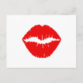 Rode lipstick briefkaart (Voorkant)