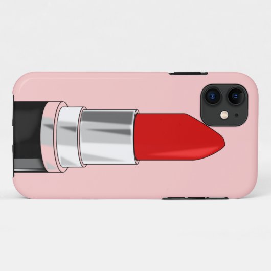 Rode lipstick Case-Mate iPhone case (Achterkant (horizontaal))