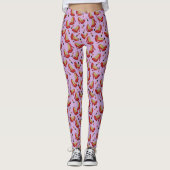 Rode lipstick en roodhoge hakken leggings (Voorkant)