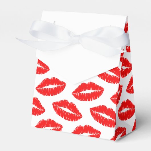 Rode Lipstick Kusjes Valentijnsdag gunst Boxen Bedankdoosjes (Voorkant Zijde)