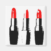 Rode lipstick magneet (Voorkant)