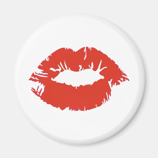 Rode lipstick magneet (Voorkant)