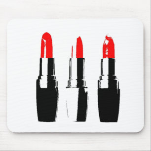 Rode lipstick muismat