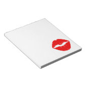 Rode lipstick notitieblok (Schuin)