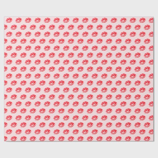 Rode lipstick op roze cadeaupapier (Vlak)
