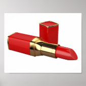 Rode lipstick Poster (Voorkant)