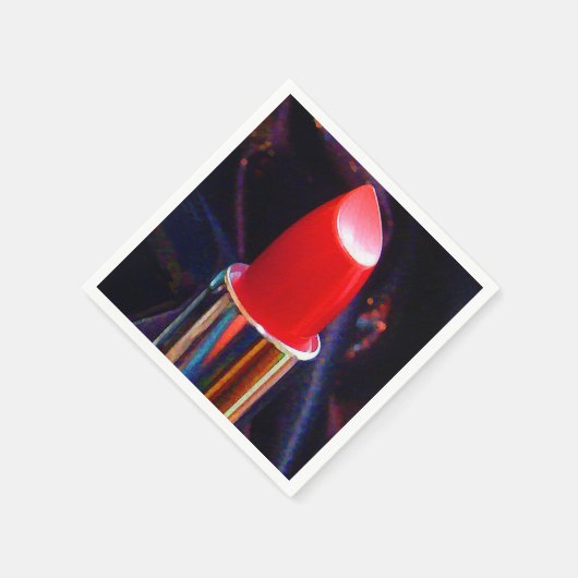 Rode lipstick servet (Hoek)