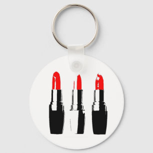 Rode lipstick sleutelhanger