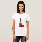 Rode lipstick t-shirt (Voorkant volledig)