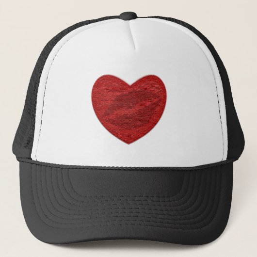 Rode lipstick trucker pet (Voorkant)