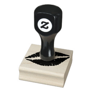 Rode lipstickus rubberstempel