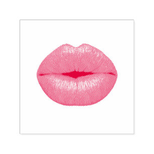 Rode lipstickus  zelfinktende stempel
