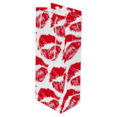 rode lipstickussen wijn cadeautas (Voorkant Gekanteld)