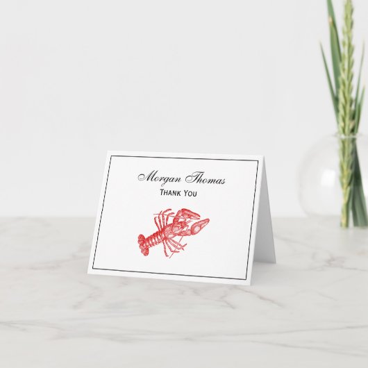 rode lobster #1 Tekening Bedankkaart (Voorkant)