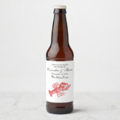 rode lobster #1 Tekening Bier Etiket (Voorkant)