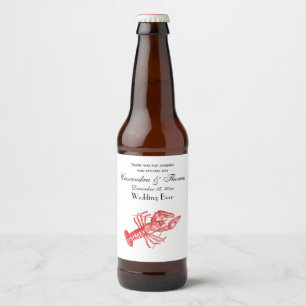 rode lobster #1 Tekening Bier Etiket