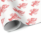 rode lobster #1 Tekening Cadeaupapier (Rol Hoek)