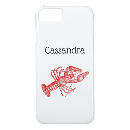 rode lobster #1 Tekening Case-Mate iPhone Case (Achterkant)