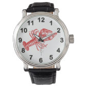  rode lobster #1 Tekening Horloge (Voorkant)