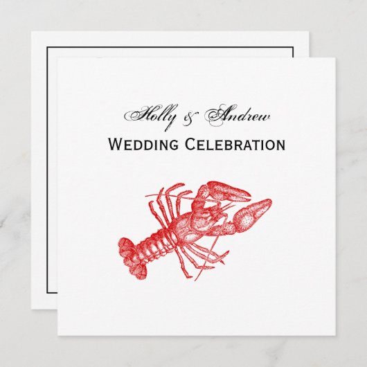  rode lobster #1 Tekening Kaart (Voorkant / Achterkant)
