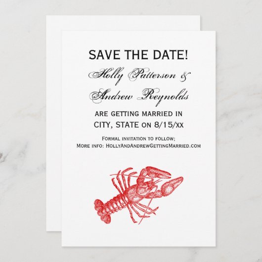  rode lobster #1 Tekening Kaart (Voorkant / Achterkant)