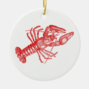 rode lobster #1 Tekening Keramisch Ornament