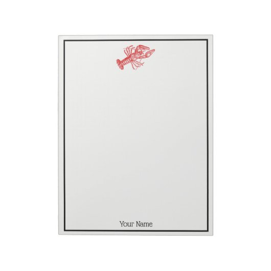  rode lobster #1 Tekening Notitieblok (Linkerzijde)
