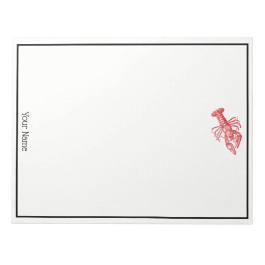  rode lobster #1 Tekening Notitieblok (Voorkant)