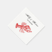  rode lobster #1 Tekening Servet (Hoek)