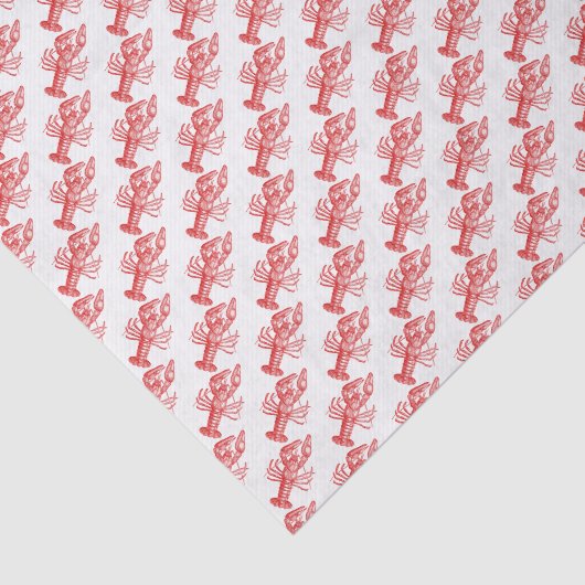 rode lobster #1 Tekening Tissuepapier (Detail)