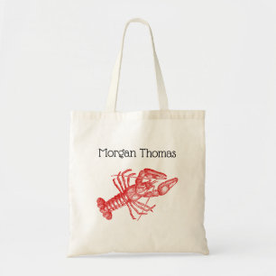 rode lobster #1 Tekening Tote Bag