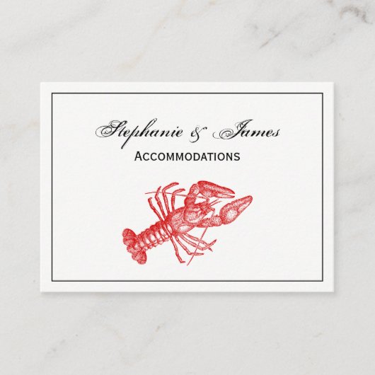 rode lobster #1 Tekening Visitekaartje (Voorkant)
