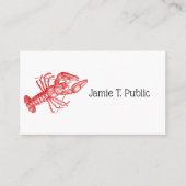  rode lobster #1 Tekening Visitekaartje (Voorkant)