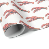 rode lobster #2 Tekening Cadeaupapier (Rol Hoek)