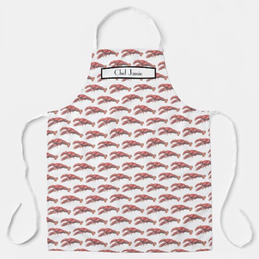  rode lobster #2 Tekening Schort (Voorkant)