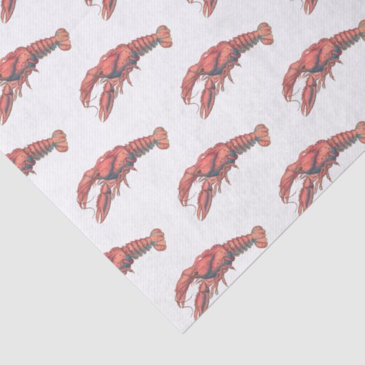  rode lobster #2 Tekening Tissuepapier (Detail)